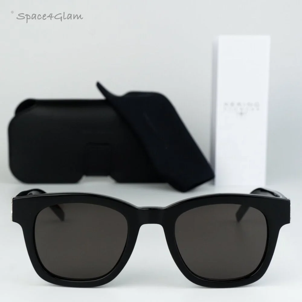 Saint Laurent Men Sunglasses Black Grey Square SLM124 001 BRAND NEW